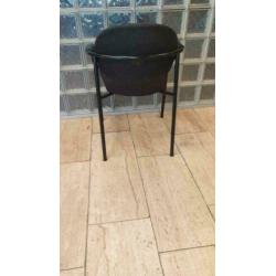vergaderstoel , zwart , stof , geruit , design