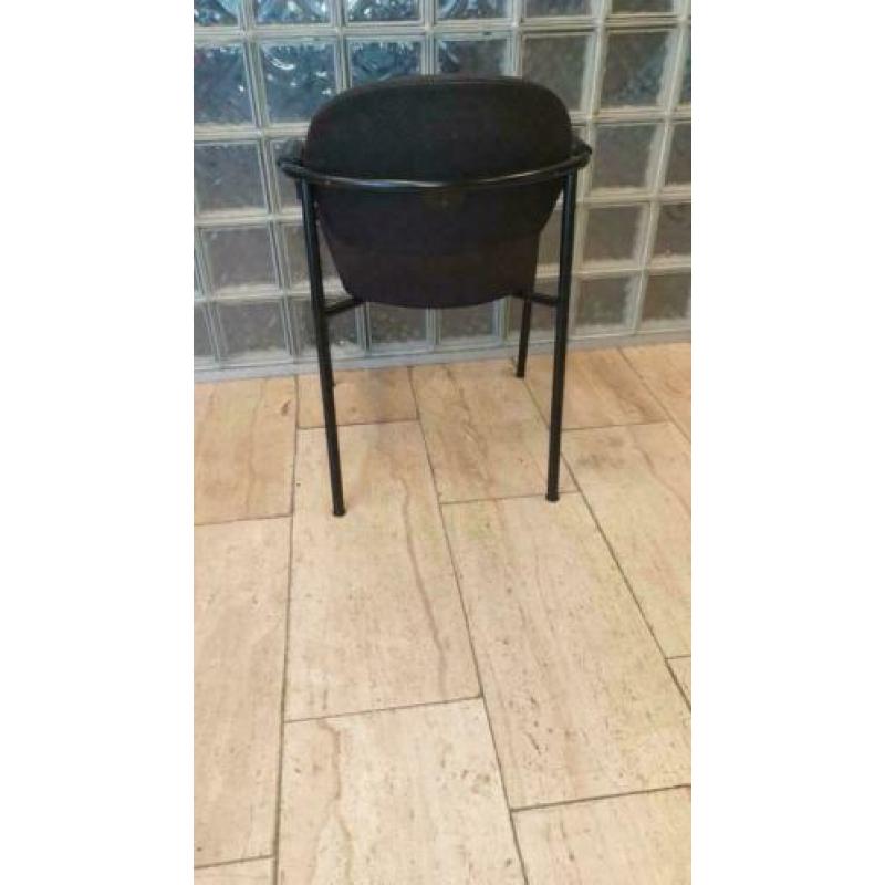 vergaderstoel , zwart , stof , geruit , design