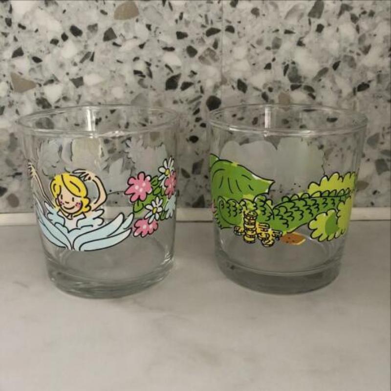 Nieuw : Blond Amsterdam Efteling servies set 2 x glas + tas