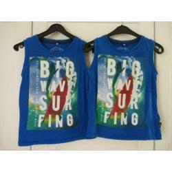 2x zomer singlet (hemdje) Name it, maat 5/110, evt tweeling