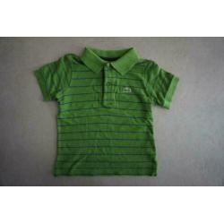 ZGAN Lacoste Polo Shirt Shirtje Jongen Groen Gestreept, 86