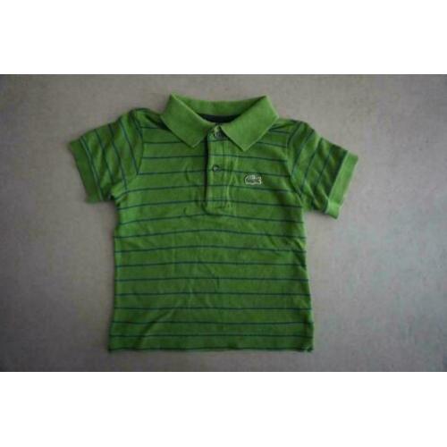 ZGAN Lacoste Polo Shirt Shirtje Jongen Groen Gestreept, 86