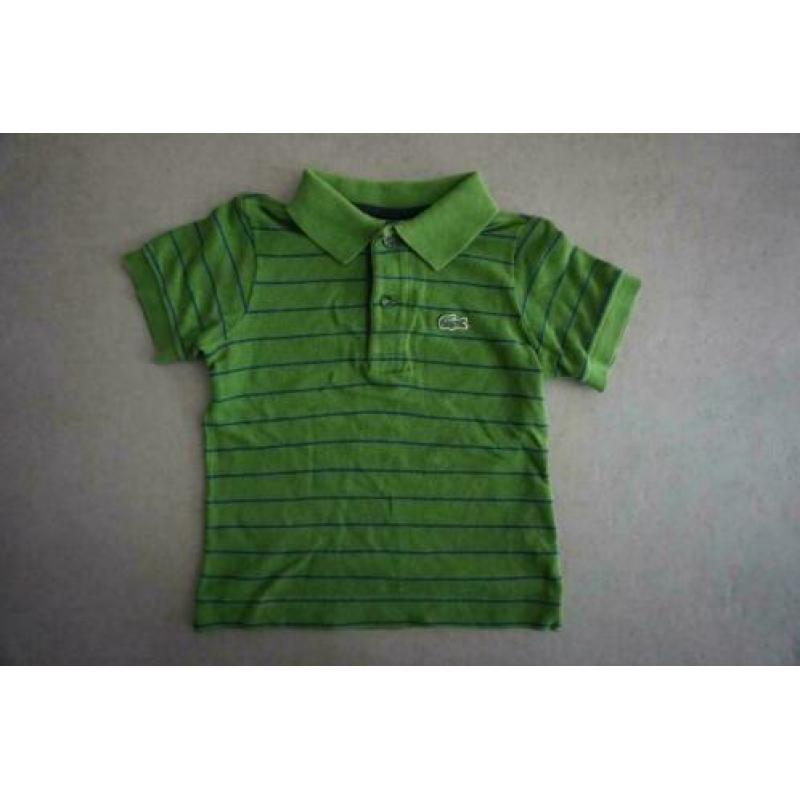 ZGAN Lacoste Polo Shirt Shirtje Jongen Groen Gestreept, 86
