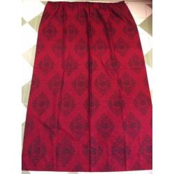 vintage gordijnen rood met roosjes