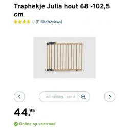 Traphekje julia hout zo goed als ni?euw 3 stuks prijs p.stuk