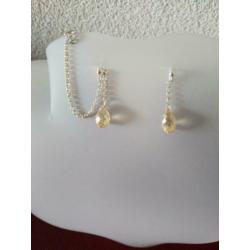 oorbellen Champagne Sterling zilver 925 met ear cuff