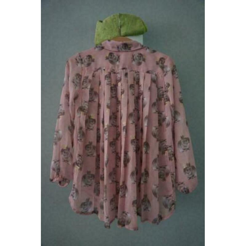 NIEUW H&M Blousje Blouse Konijn Konijnen Roze Tuniek, Mt 110