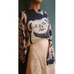 Vintage rok (80s/90s) met opengewerkte stukken (MT L)