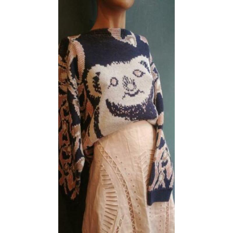 Vintage rok (80s/90s) met opengewerkte stukken (MT L)
