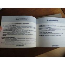 Citroen onderhoudsboekje benzinemodellen 1981, bijna blanco