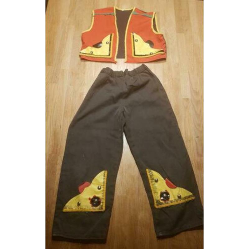 Verkleedkleren set 4x mt 116 skelet zorro cowboy