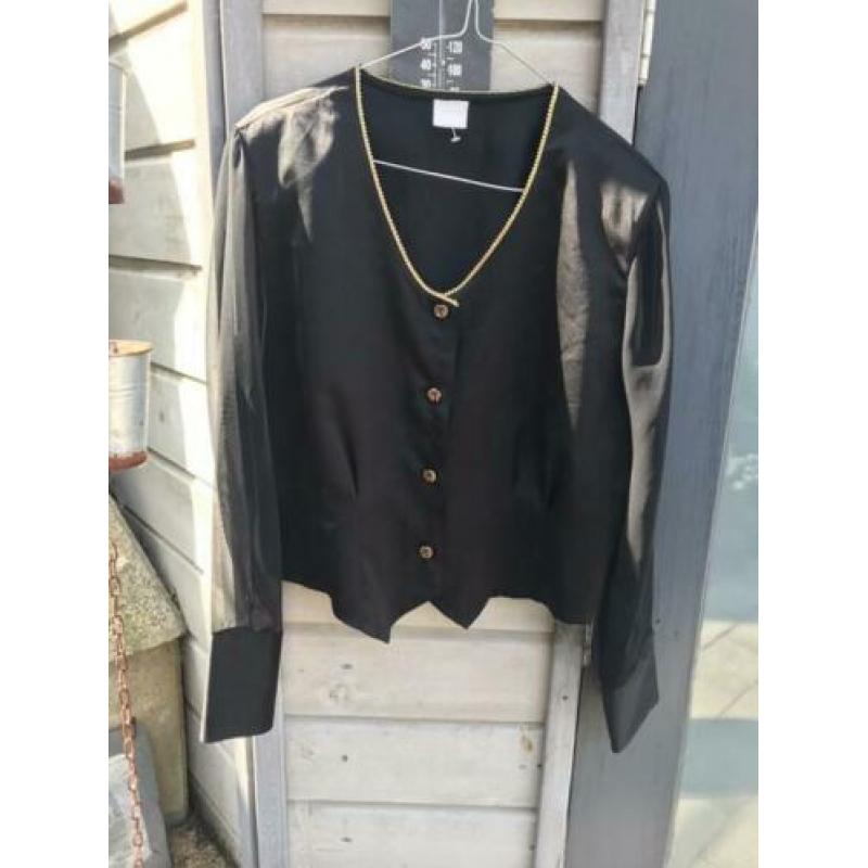 Vintage blazer met gouden randje (S)