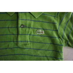 ZGAN Lacoste Polo Shirt Shirtje Jongen Groen Gestreept, 86