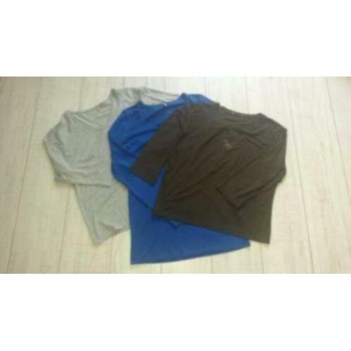 Pakket longsleeves t-shirts 6 stuks maat L 42 44