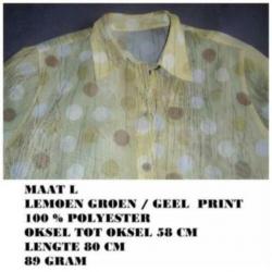 Maat l - lemoen kleur blouse - transparent