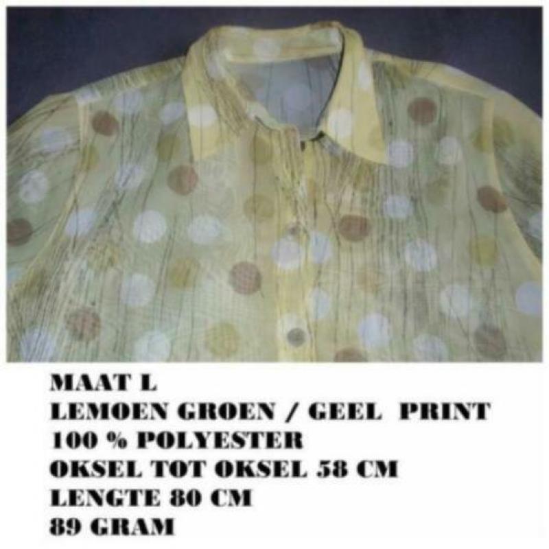 Maat l - lemoen kleur blouse - transparent