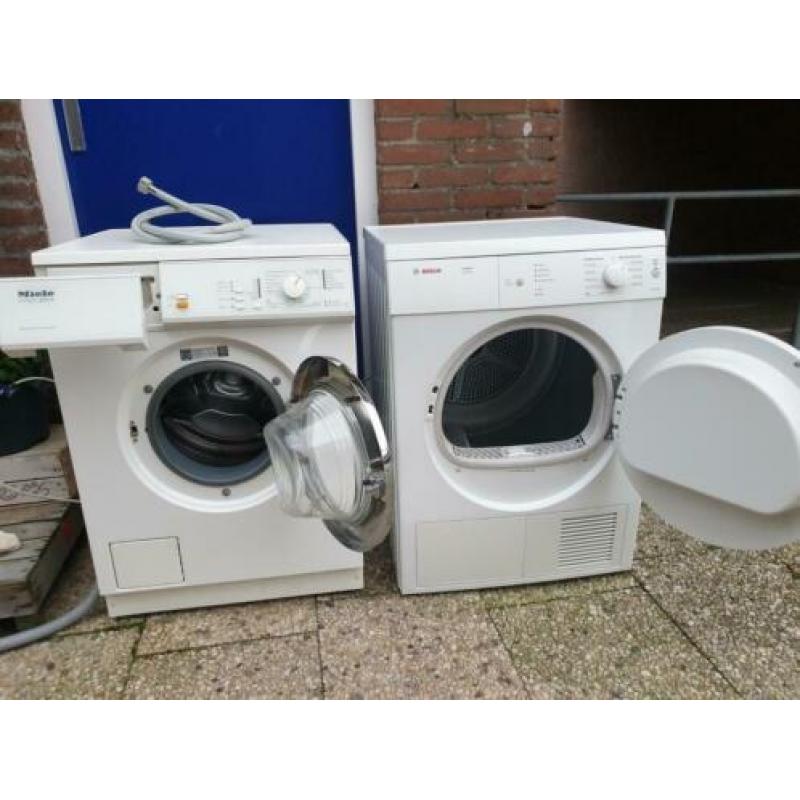 Super mooie set MIELE wasmachine en BOSCH droger!