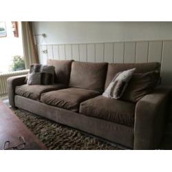 Beige stoffen bank