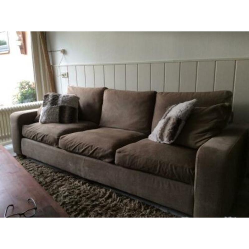 Beige stoffen bank