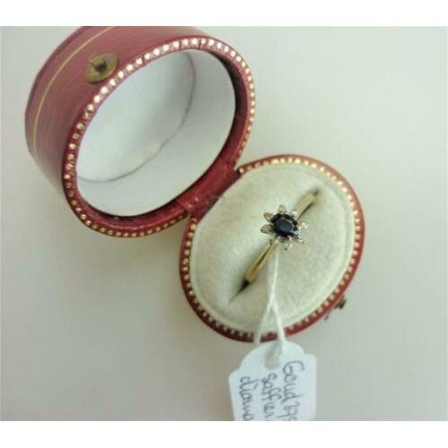 Ring goud met saffier & diamanten / Z6189