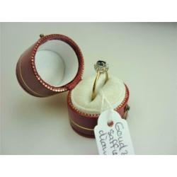 Ring goud met saffier & diamanten / Z6189