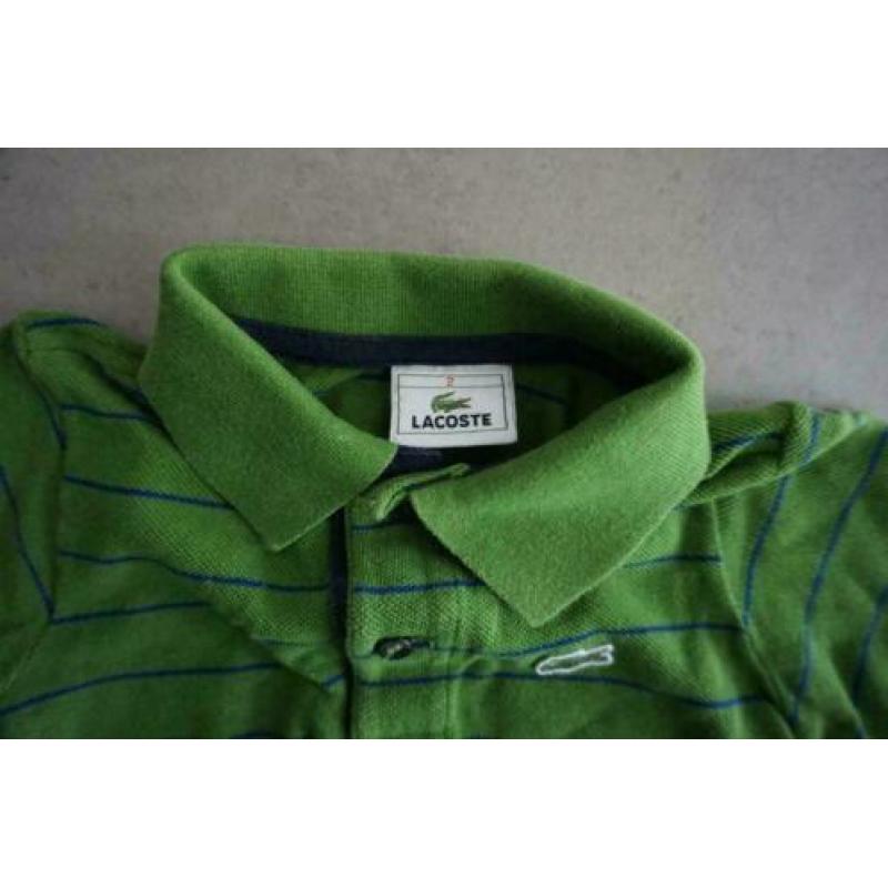 ZGAN Lacoste Polo Shirt Shirtje Jongen Groen Gestreept, 86