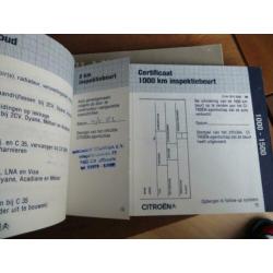 Citroen onderhoudsboekje benzinemodellen 1981, bijna blanco