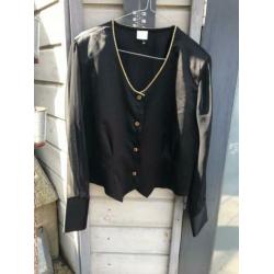 Vintage blazer met gouden randje (S)