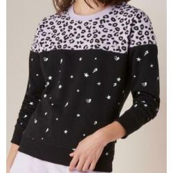 COLOURFUL REBEL leopard sterren Sweater mt M Huid Coll NIEUW