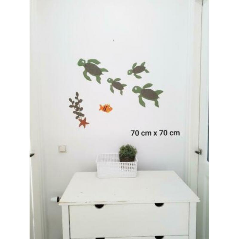 Zeepaardje Muursticker behang babykamer oceaan zeedieren