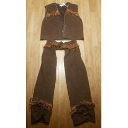 Verkleedkleren set 4x mt 116 skelet zorro cowboy