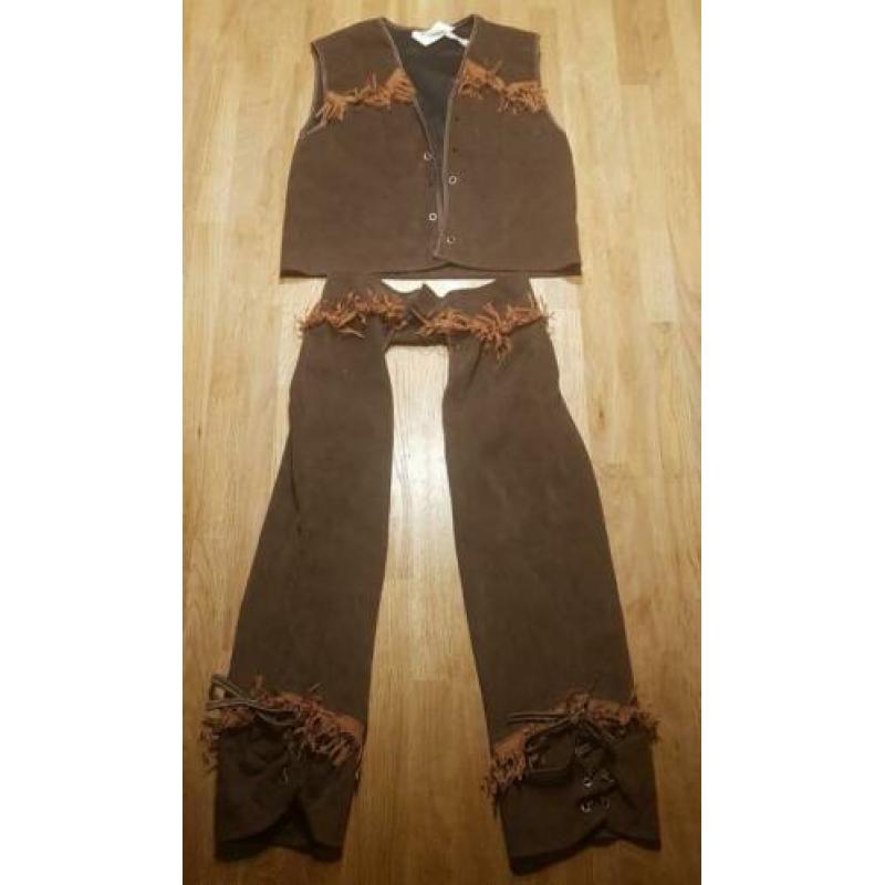 Verkleedkleren set 4x mt 116 skelet zorro cowboy