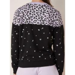 COLOURFUL REBEL leopard sterren Sweater mt M Huid Coll NIEUW