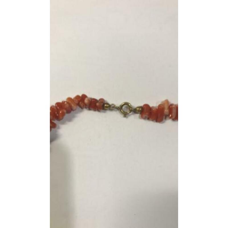 Ketting bloedkoraal 48 cm lang