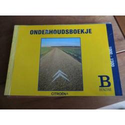 Citroen onderhoudsboekje benzinemodellen 1981, bijna blanco