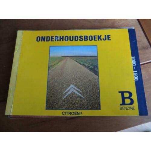 Citroen onderhoudsboekje benzinemodellen 1981, bijna blanco