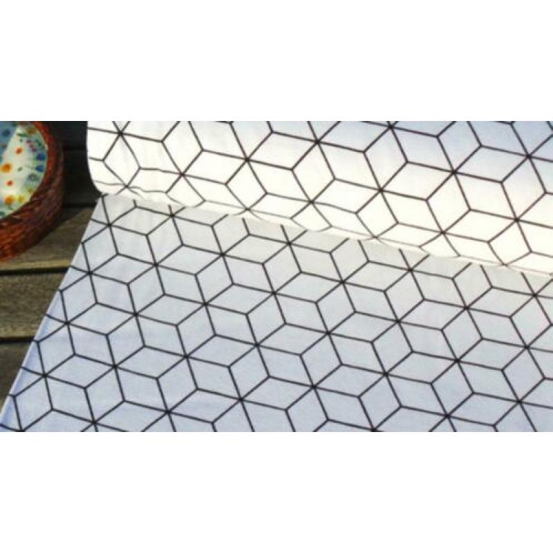 Promo! 338)150x50cm Katoenen Jersey Zwart en Wit