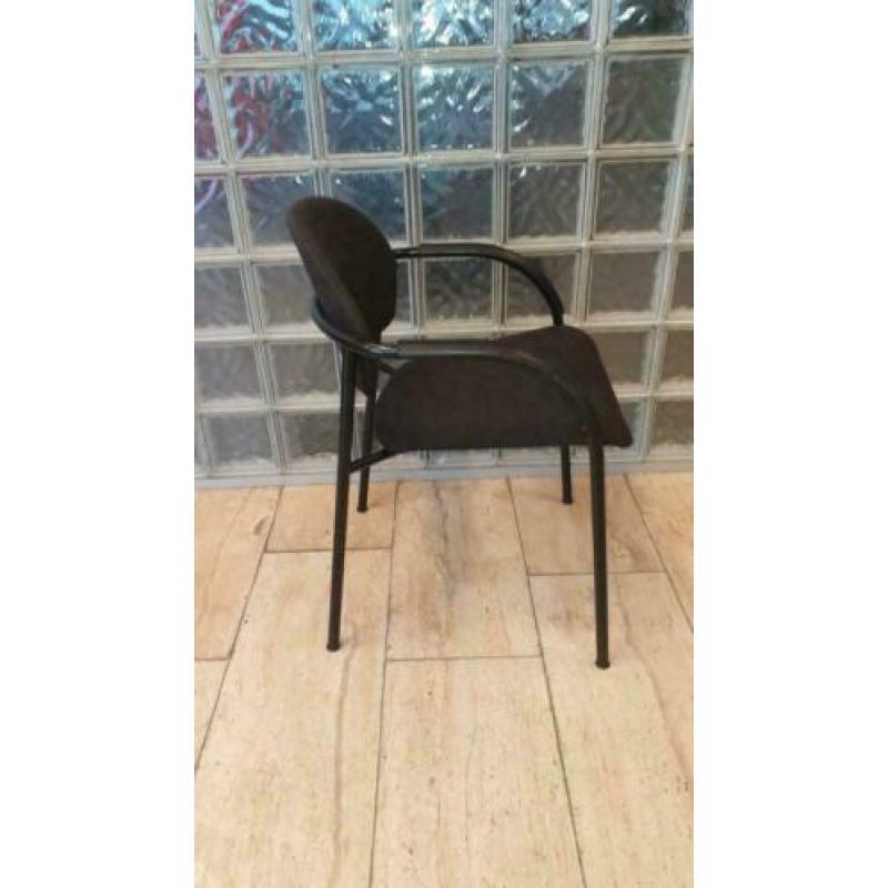vergaderstoel , zwart , stof , geruit , design