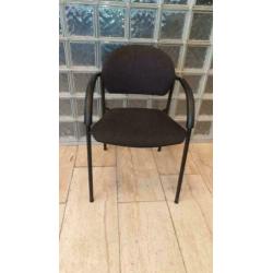 vergaderstoel , zwart , stof , geruit , design