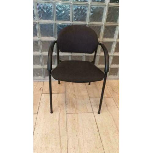 vergaderstoel , zwart , stof , geruit , design