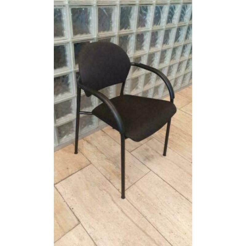 vergaderstoel , zwart , stof , geruit , design