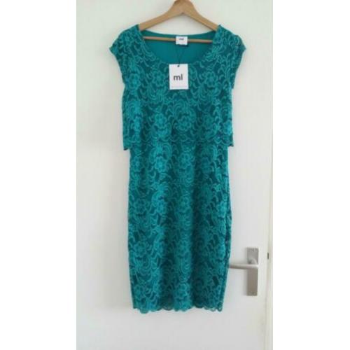 Mamalicious borstvoeding Turquoise kanten jurk