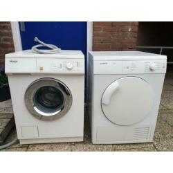 Super mooie set MIELE wasmachine en BOSCH droger!