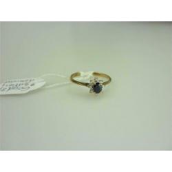 Ring goud met saffier & diamanten / Z6189