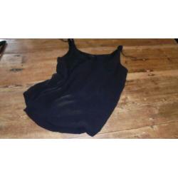 Nieuw! Zwarte top Massimo Dutti mt S/M 100% voile zijde top
