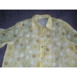 Maat l - lemoen kleur blouse - transparent