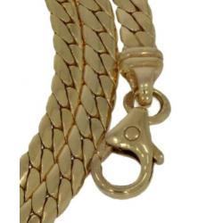 14 karaats gouden platte gourmet dames ketting nieuwstaat!
