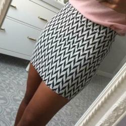 * SISTERS POINT, mt 34/XS * Hip minirokje zwart/wit