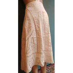 Vintage rok (80s/90s) met opengewerkte stukken (MT L)