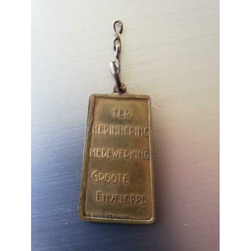 munt en hanger 1886 Groote Enveloppe Spoorwegen